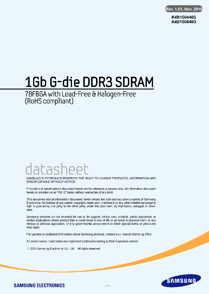 K4B1G0846G-BCMA_127246.PDF Datasheet