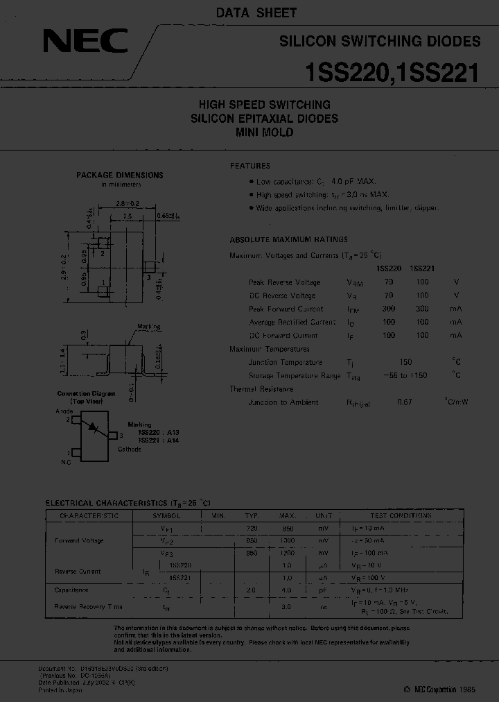 1SS220-T2B_129833.PDF Datasheet