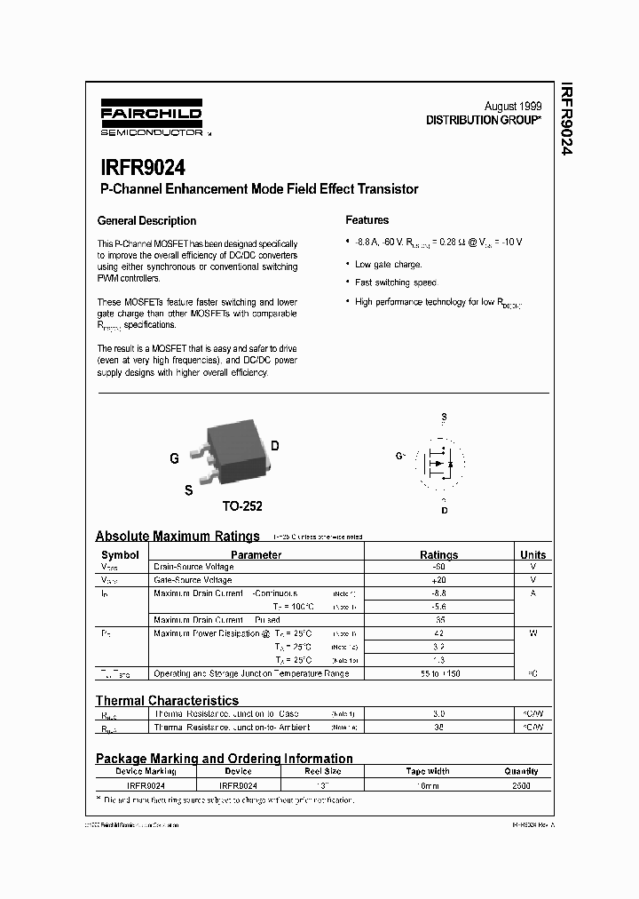 IRFR9024_131897.PDF Datasheet