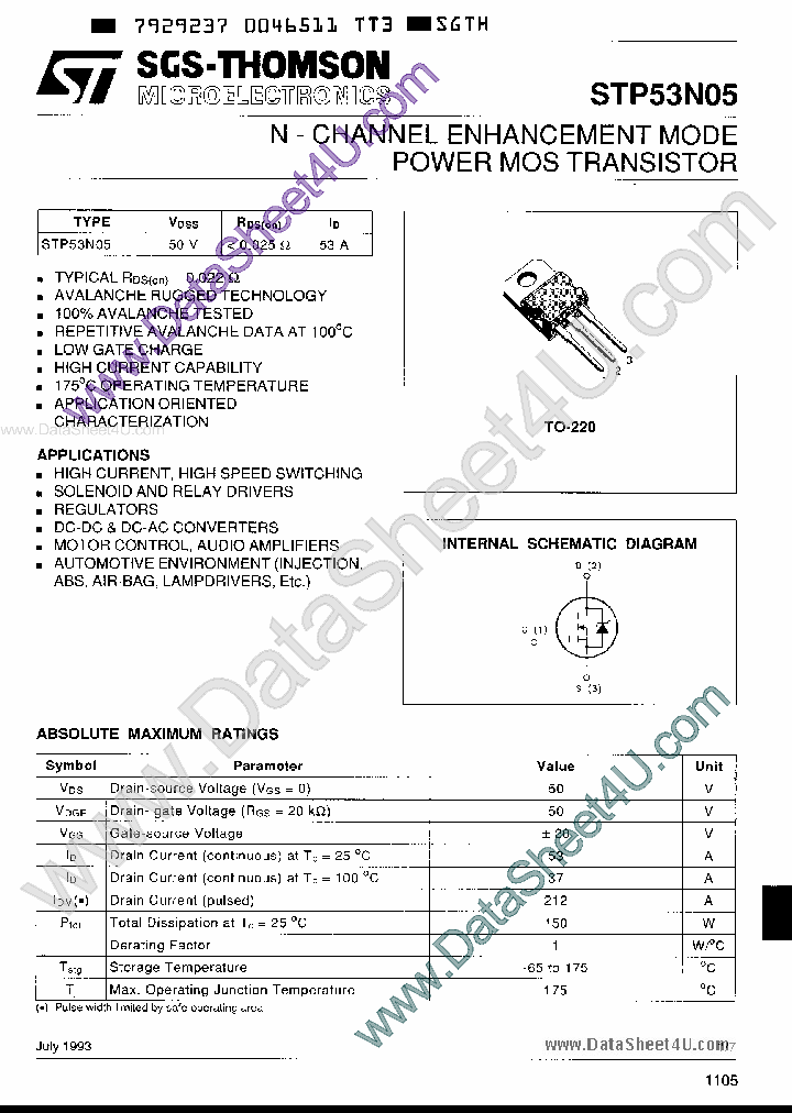 P53N05_133263.PDF Datasheet