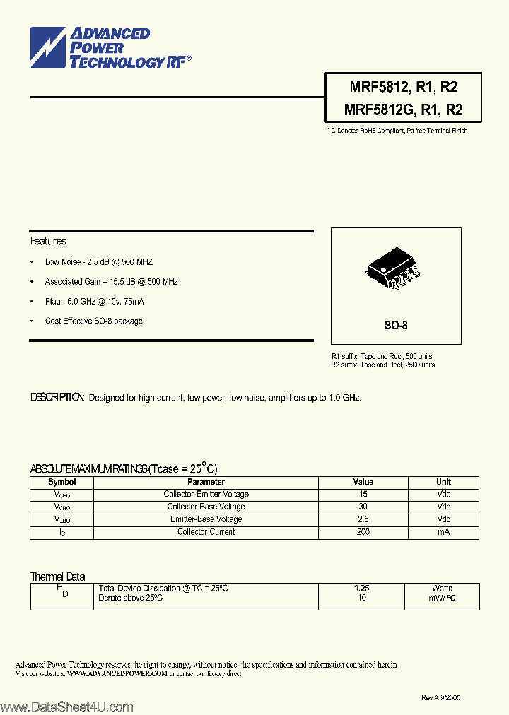 MRF5812_133306.PDF Datasheet