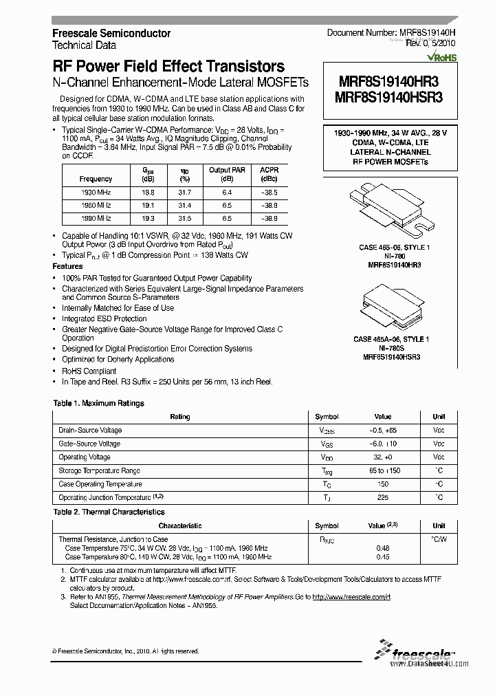 MRF8S19140HR3_133790.PDF Datasheet