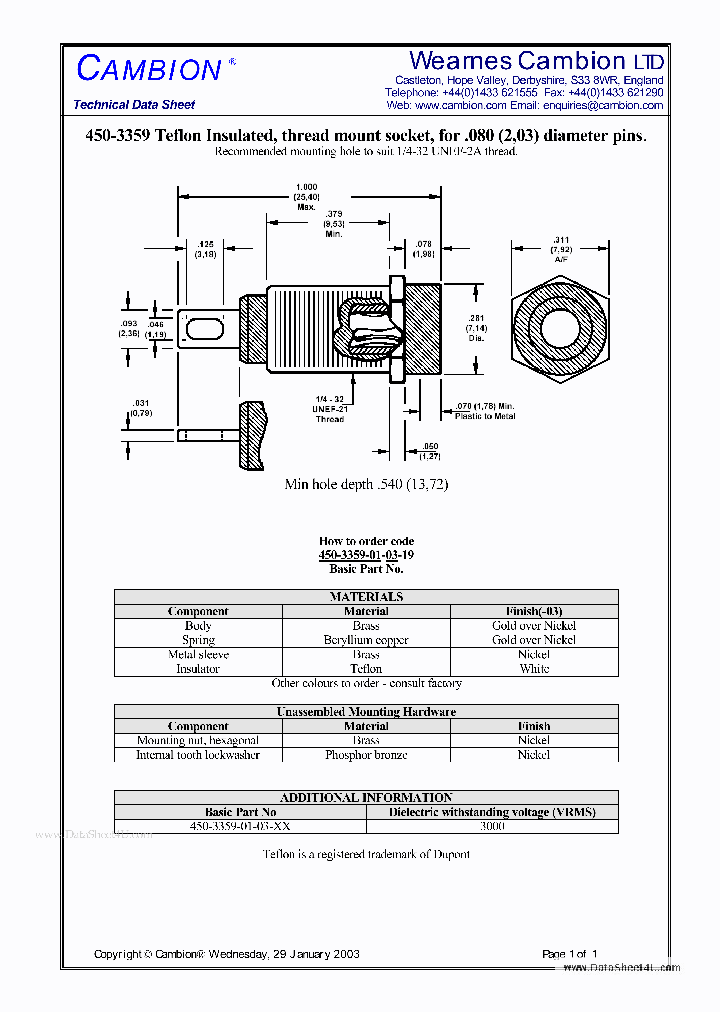 450-3359_134207.PDF Datasheet