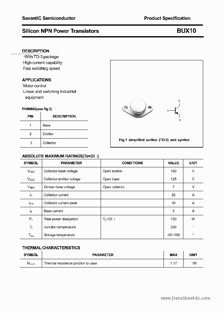 BUX10_134822.PDF Datasheet