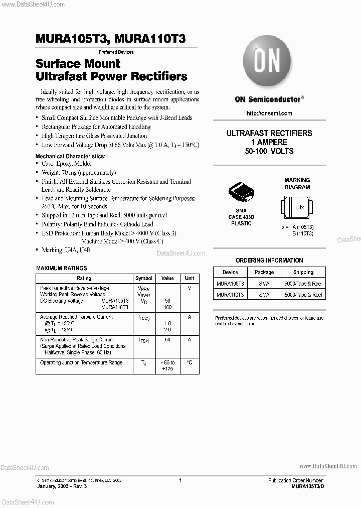 MURA105T3_137599.PDF Datasheet