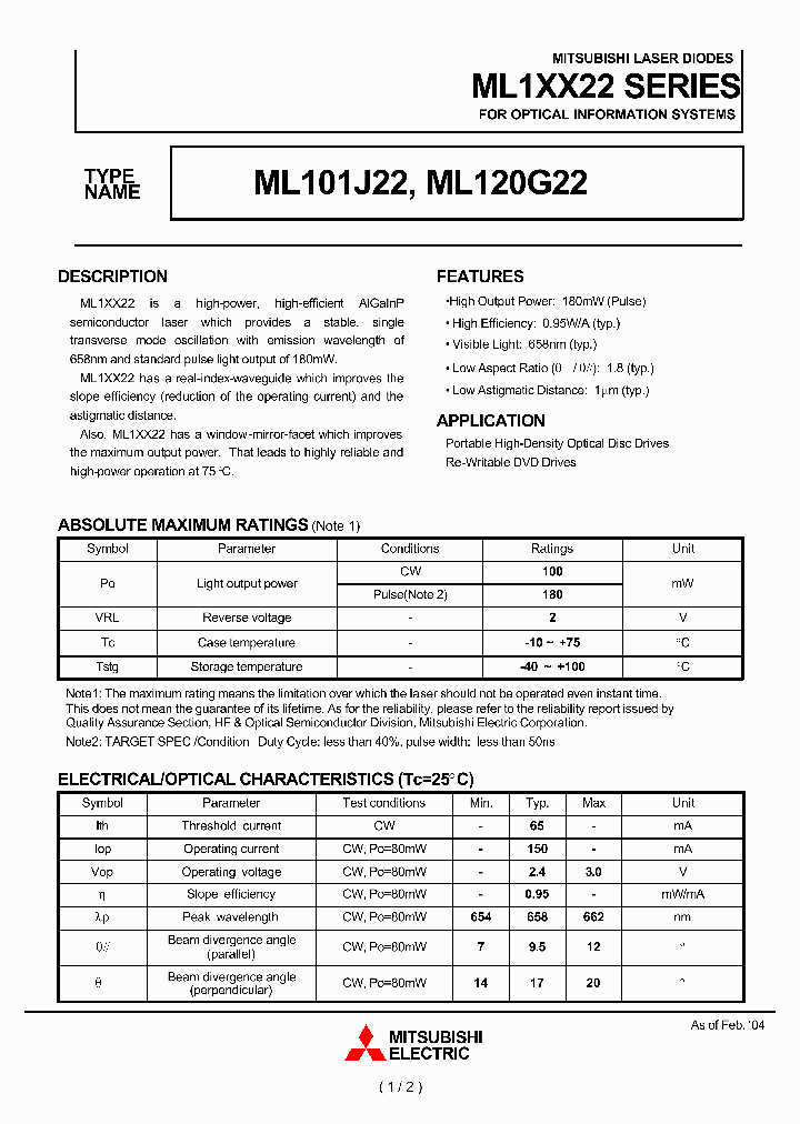 ML101J22_138350.PDF Datasheet