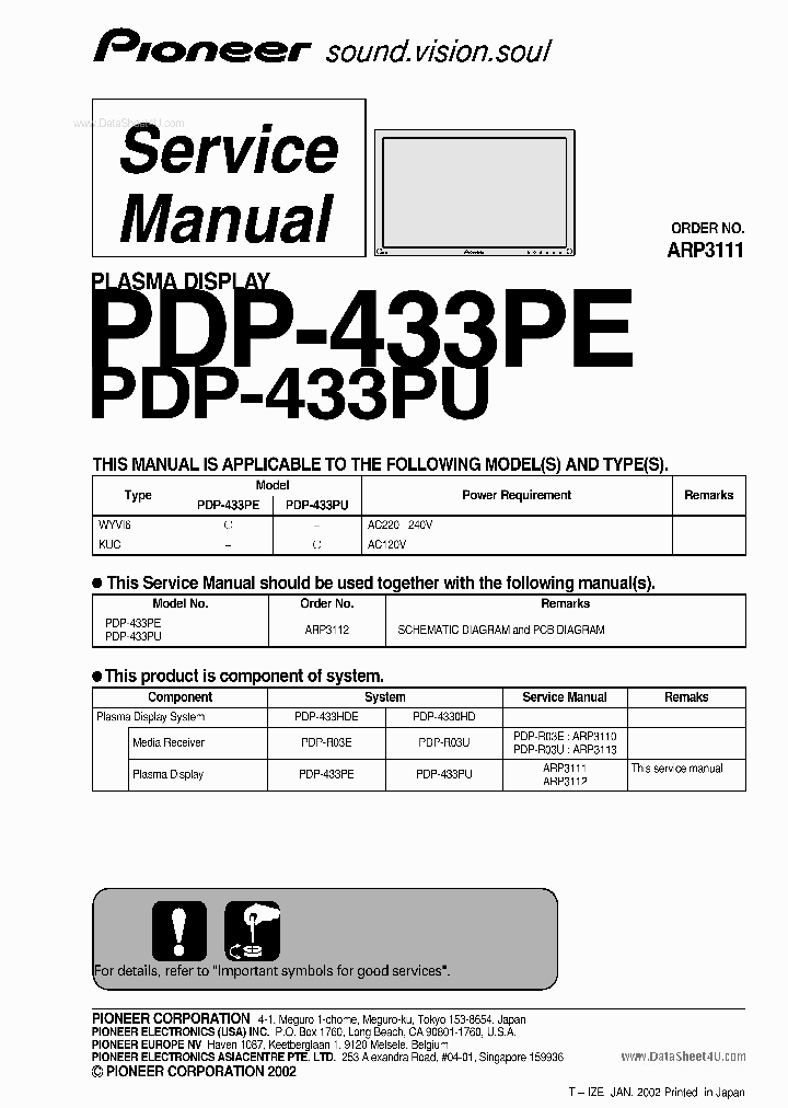PDP-433PE_142184.PDF Datasheet