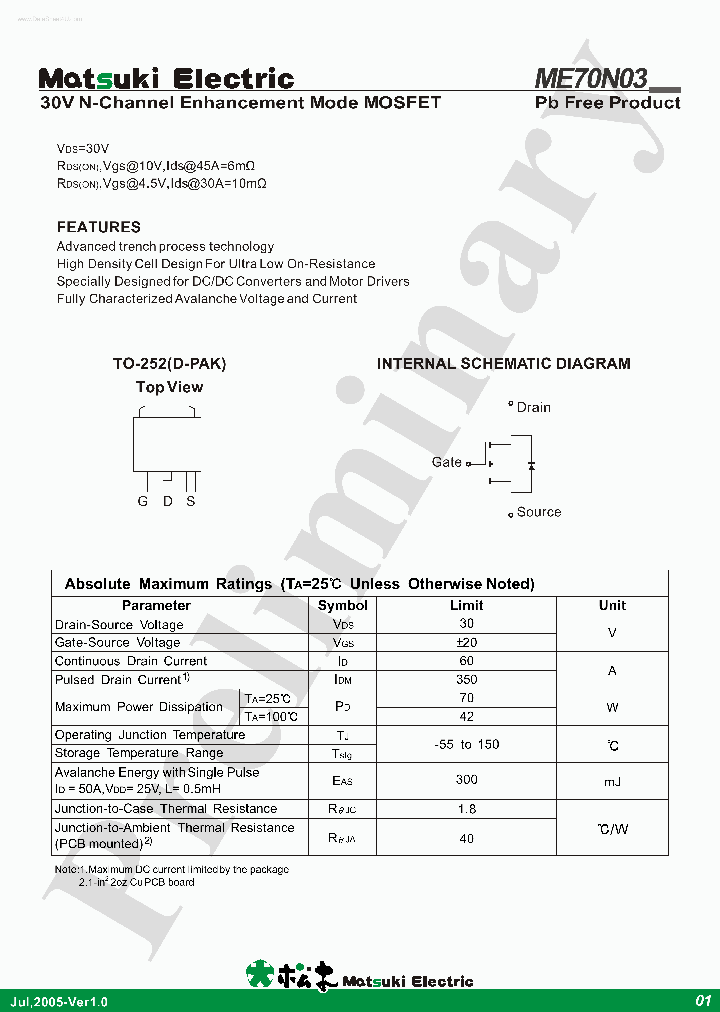 ME70N03_143835.PDF Datasheet