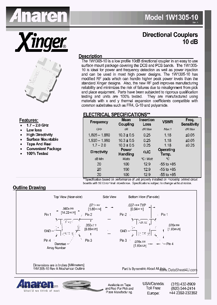 1W1305-10_148032.PDF Datasheet