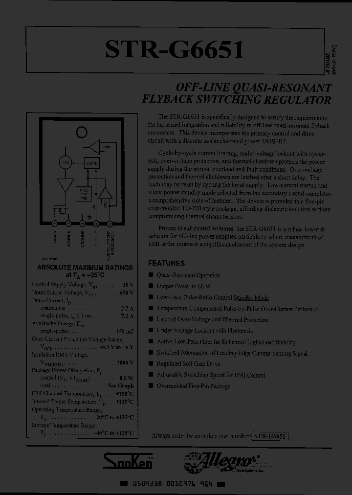 STRG6651_151465.PDF Datasheet