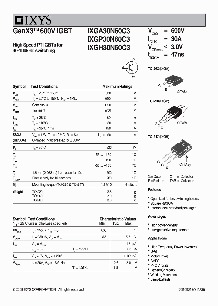 IXGA30N60C3_159362.PDF Datasheet