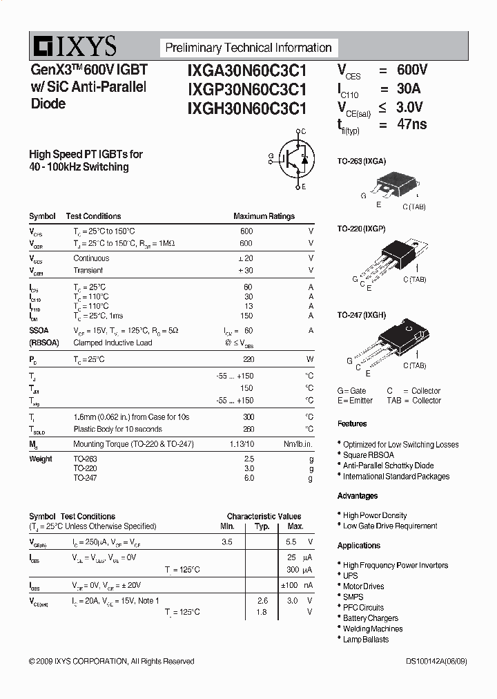 IXGA30N60C3C1_159363.PDF Datasheet