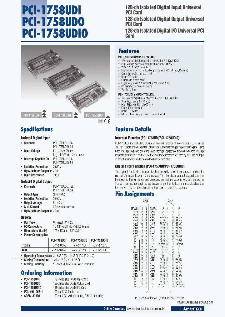 PCI-1758UDIO_163728.PDF Datasheet