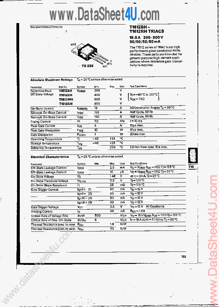 T1612BH_164215.PDF Datasheet