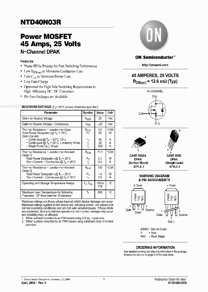NT40N03R_164252.PDF Datasheet