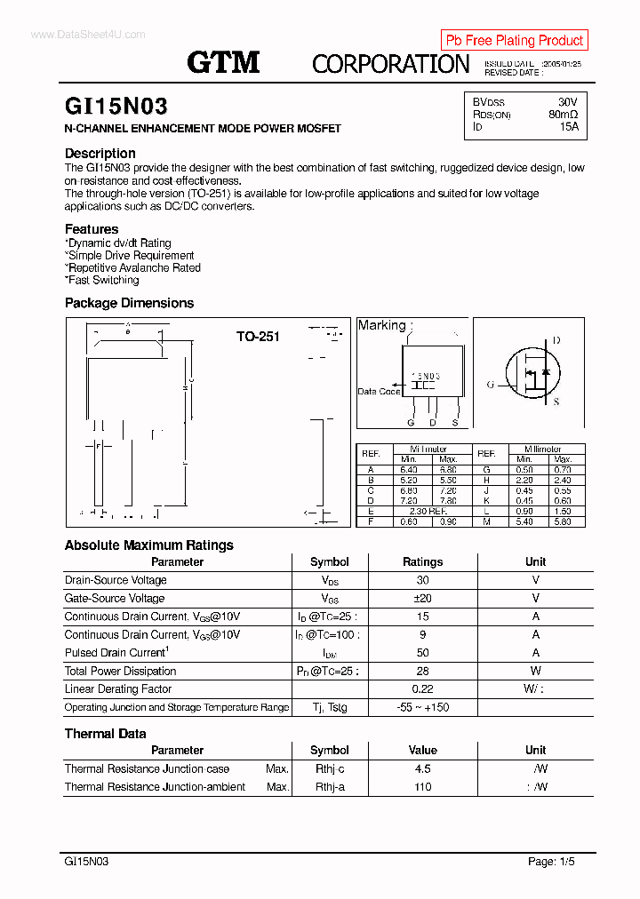 GI15N03_165109.PDF Datasheet