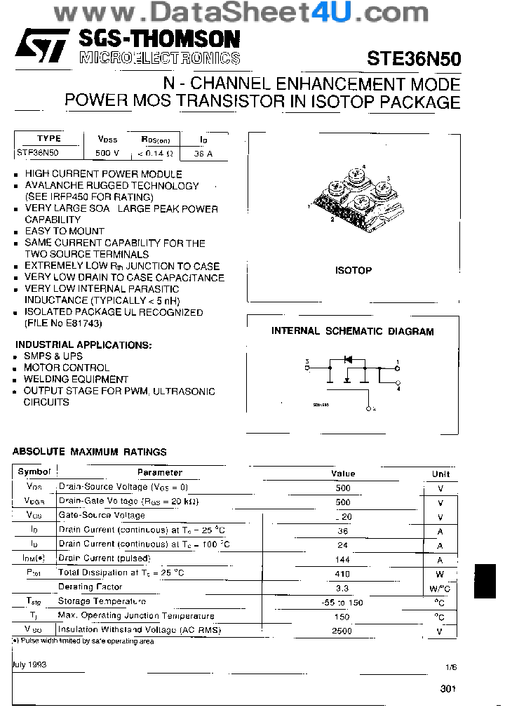 STE36N50_165625.PDF Datasheet