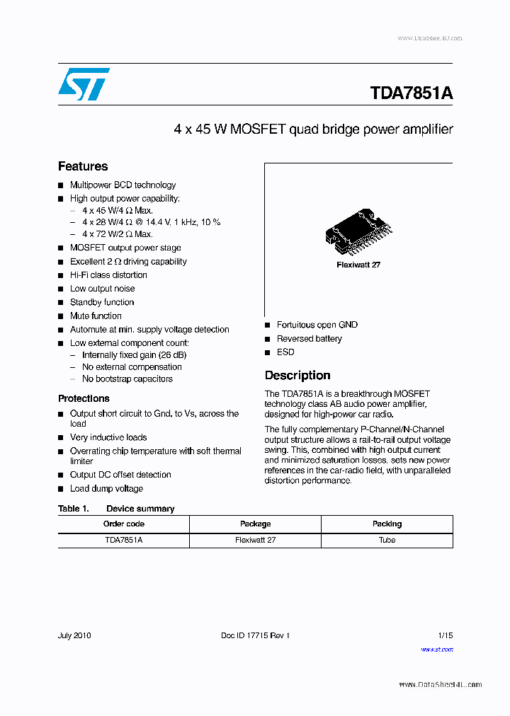 TDA7851A_166018.PDF Datasheet