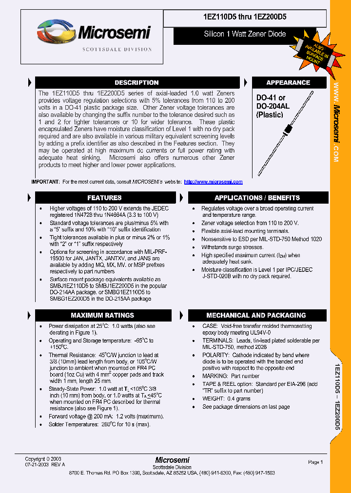 1EZ200D5_188921.PDF Datasheet