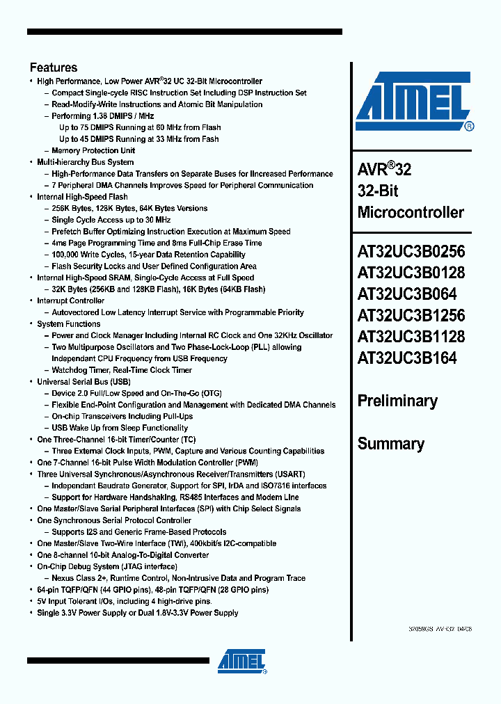 AT32UC3B0128-Z2UT_220253.PDF Datasheet