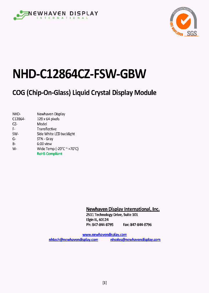 NHD-C12864CZ-FSW-GBW_257361.PDF Datasheet