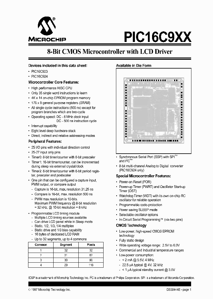 PIC16C924-08L_217385.PDF Datasheet