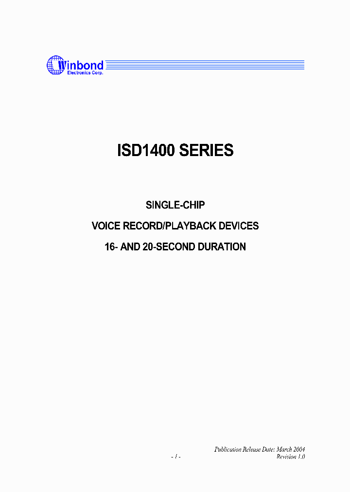 ISD1420_183719.PDF Datasheet