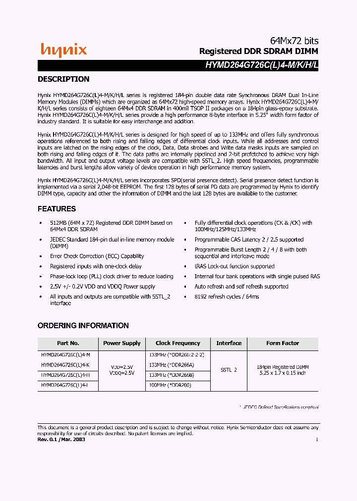 HYMD264G726CL4-H_346632.PDF Datasheet