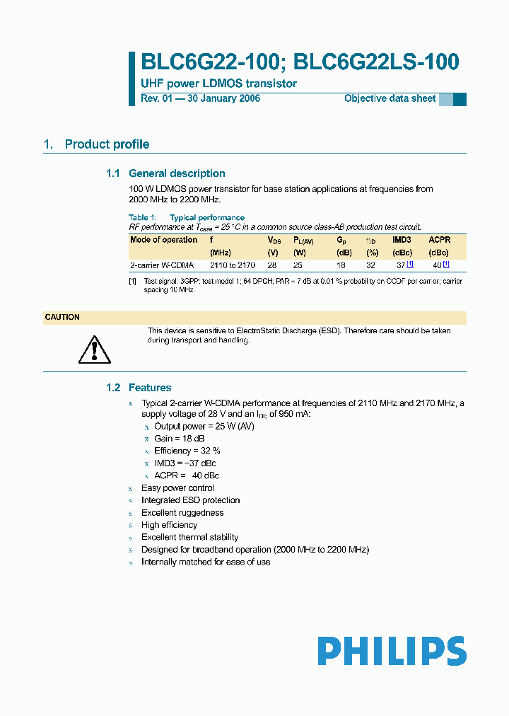 BLC6G22-100_357540.PDF Datasheet