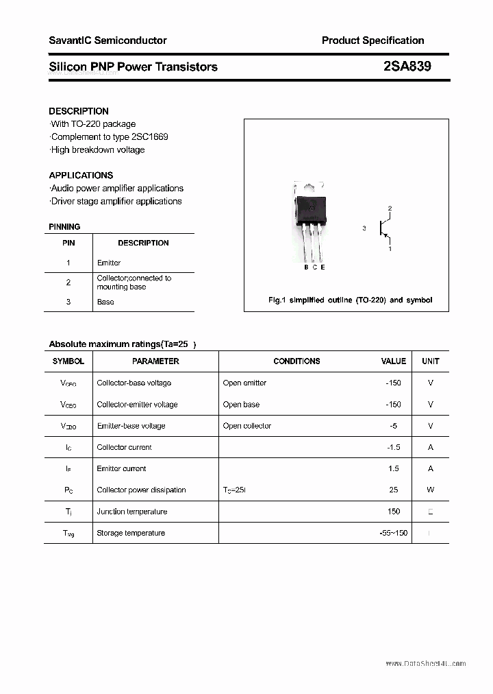 2SA839_188097.PDF Datasheet