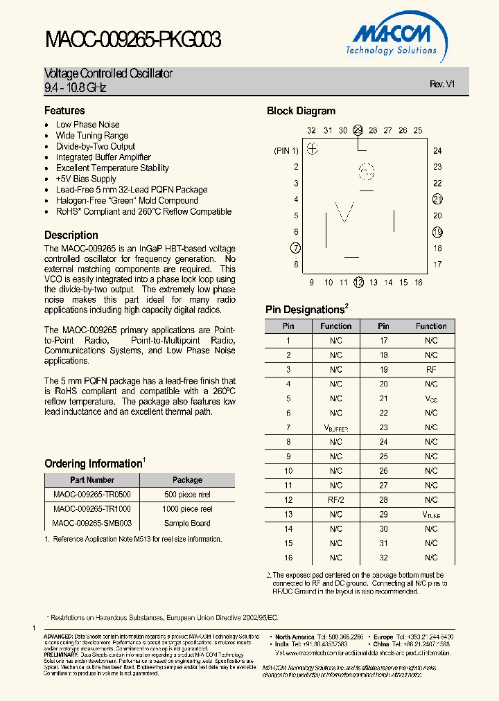 MAOC-009265-TR0500_395338.PDF Datasheet