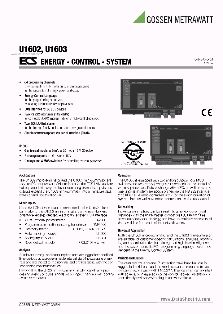 U1602_189195.PDF Datasheet