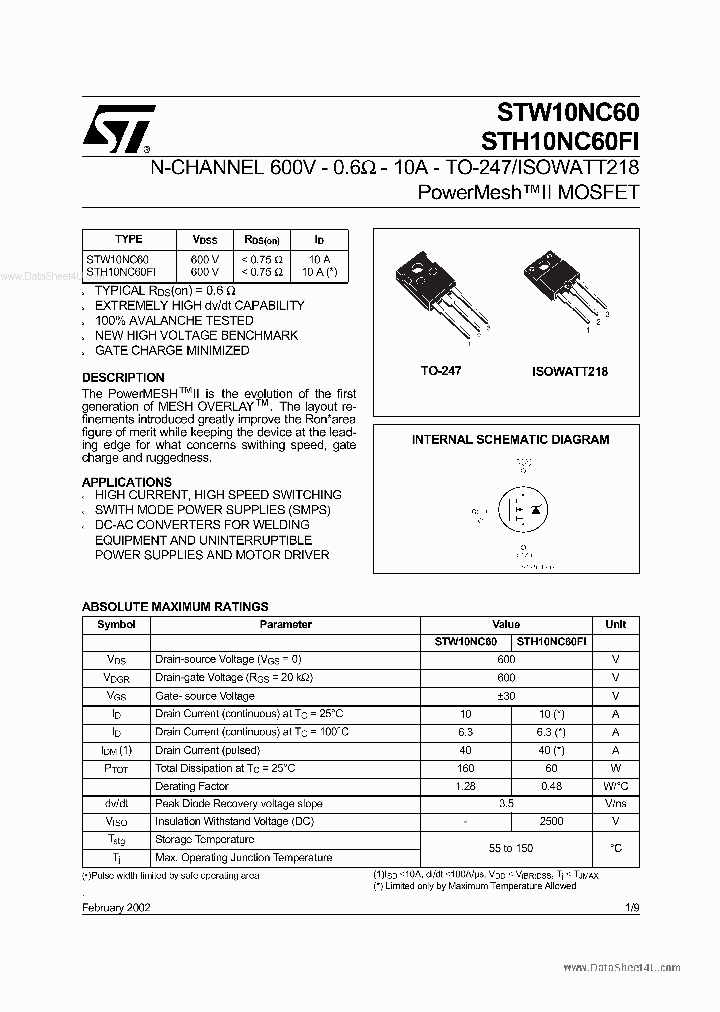 H10NC60FI_196164.PDF Datasheet