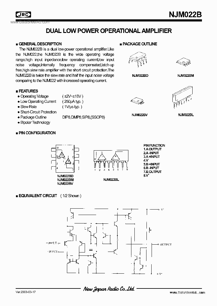 NJM022B_197363.PDF Datasheet