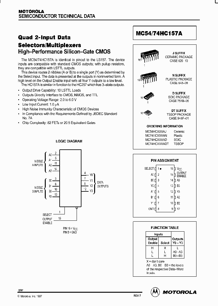 MC54HC157A_199675.PDF Datasheet