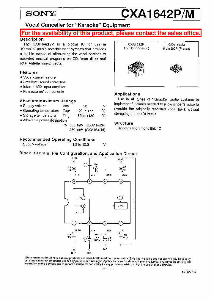 CXA1642PM_244282.PDF Datasheet