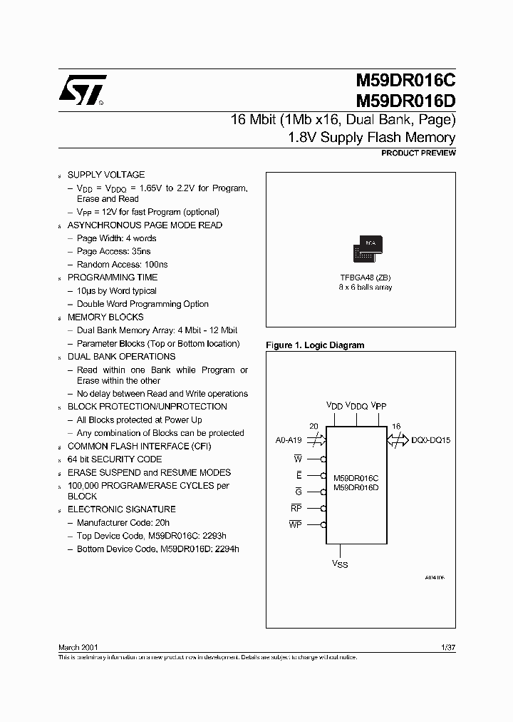 M59DR016_212575.PDF Datasheet