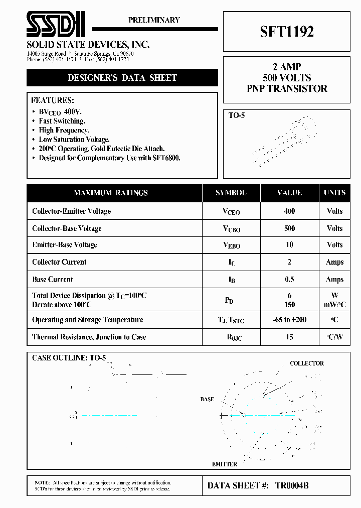 SFT1192_549520.PDF Datasheet