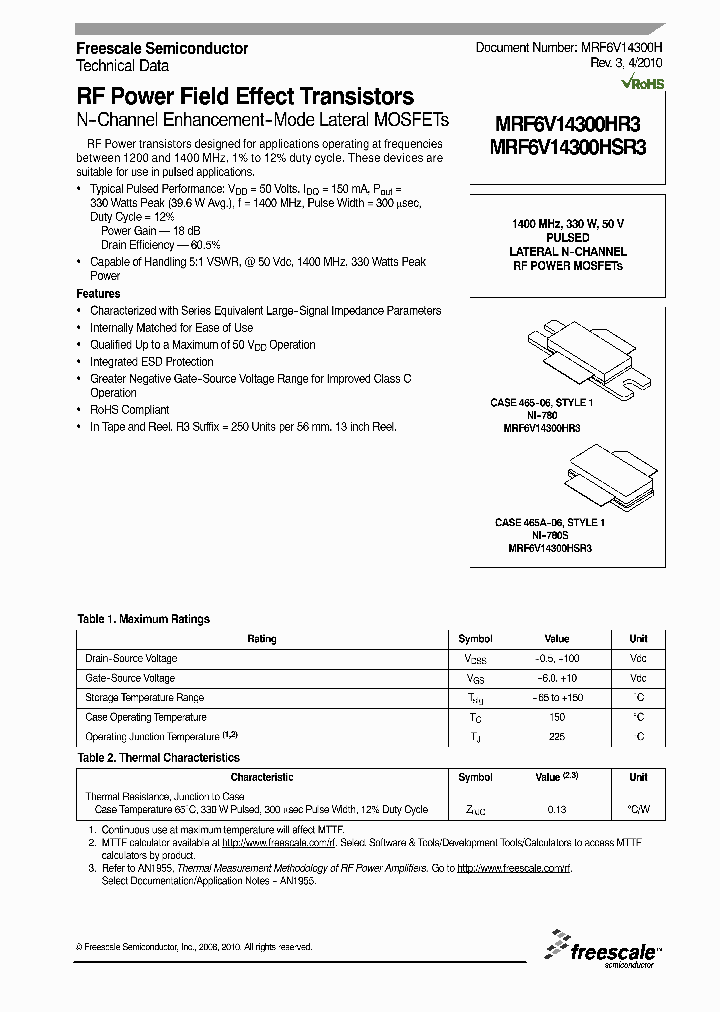 MRF6V14300HSR3_459185.PDF Datasheet