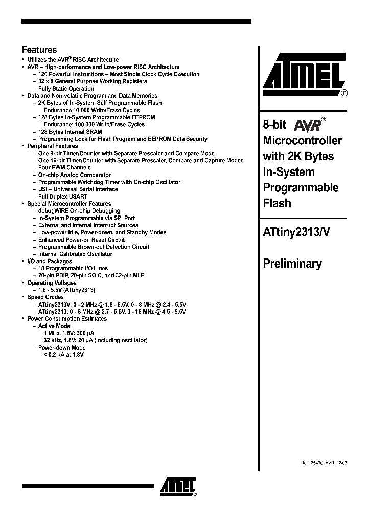 ATTINY2313V-8PI_346015.PDF Datasheet