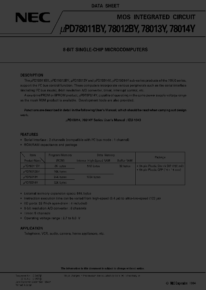 UPD78012BYCW-XXX_349792.PDF Datasheet