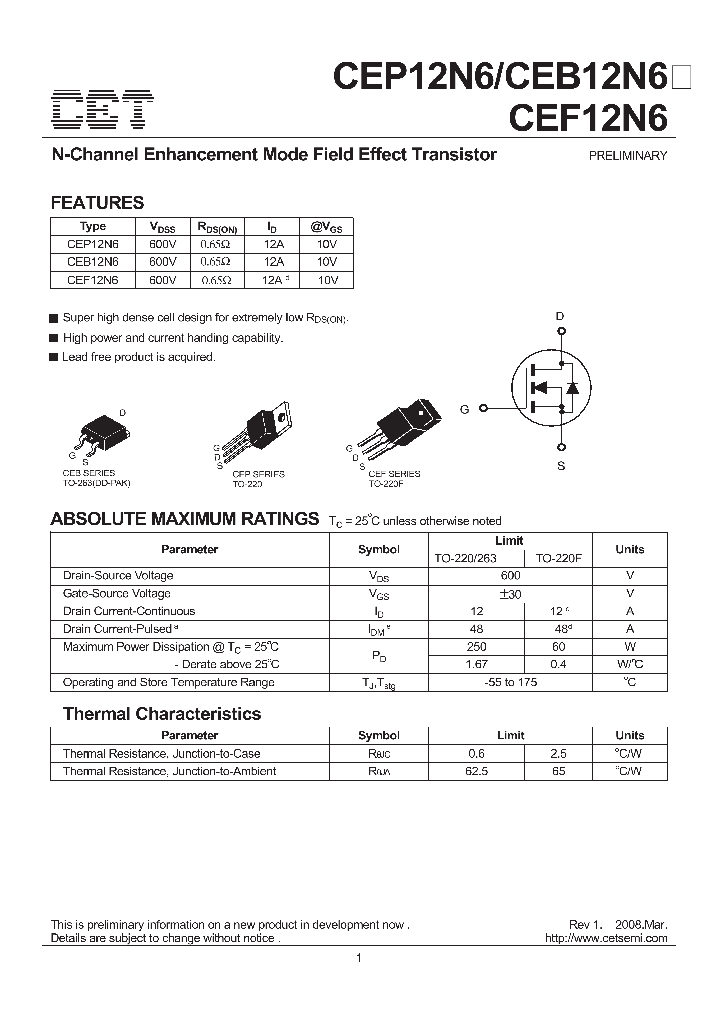 CEF12N6_619189.PDF Datasheet