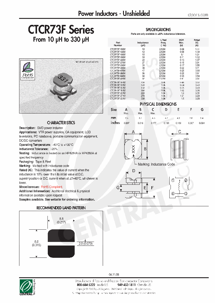 CTCR73F-220M_622571.PDF Datasheet