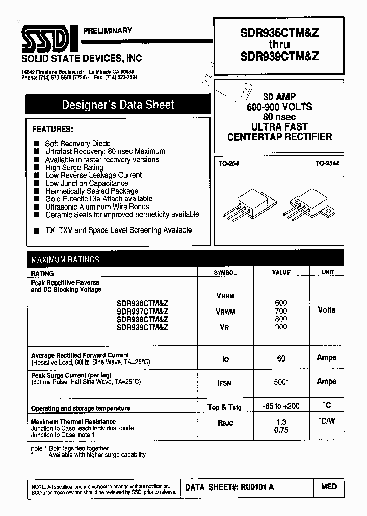 SDR939CTM_255440.PDF Datasheet