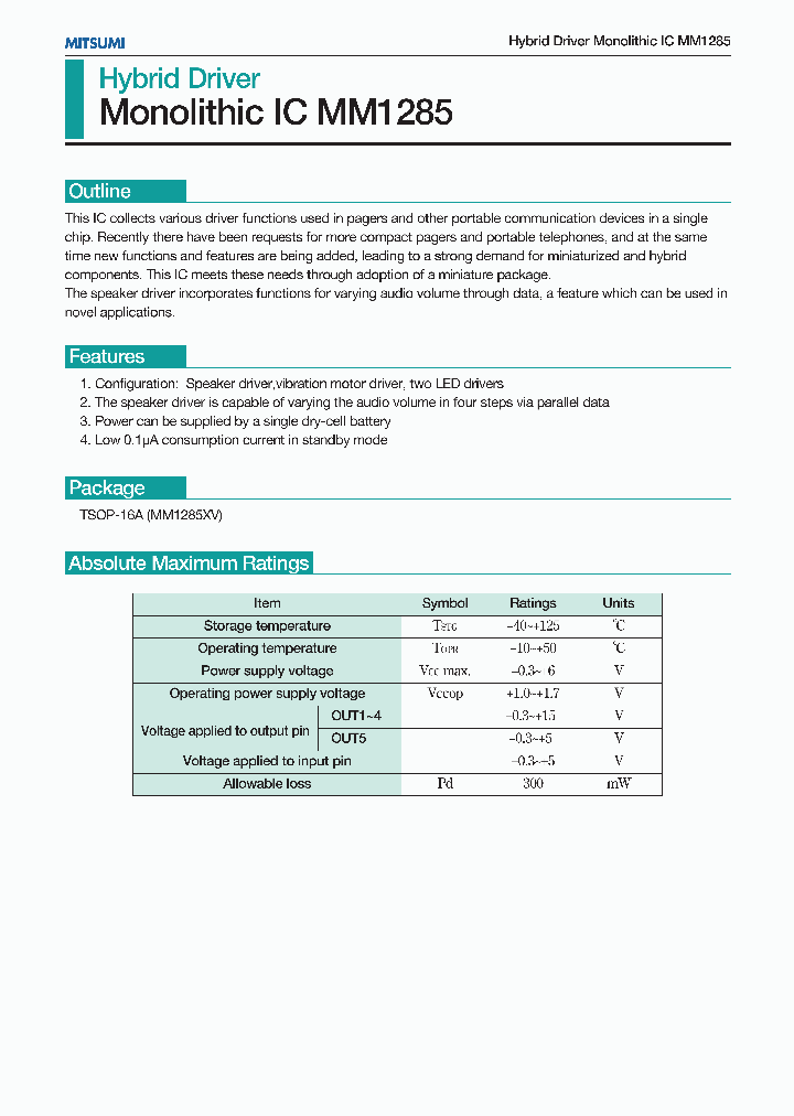 MM1285_367487.PDF Datasheet