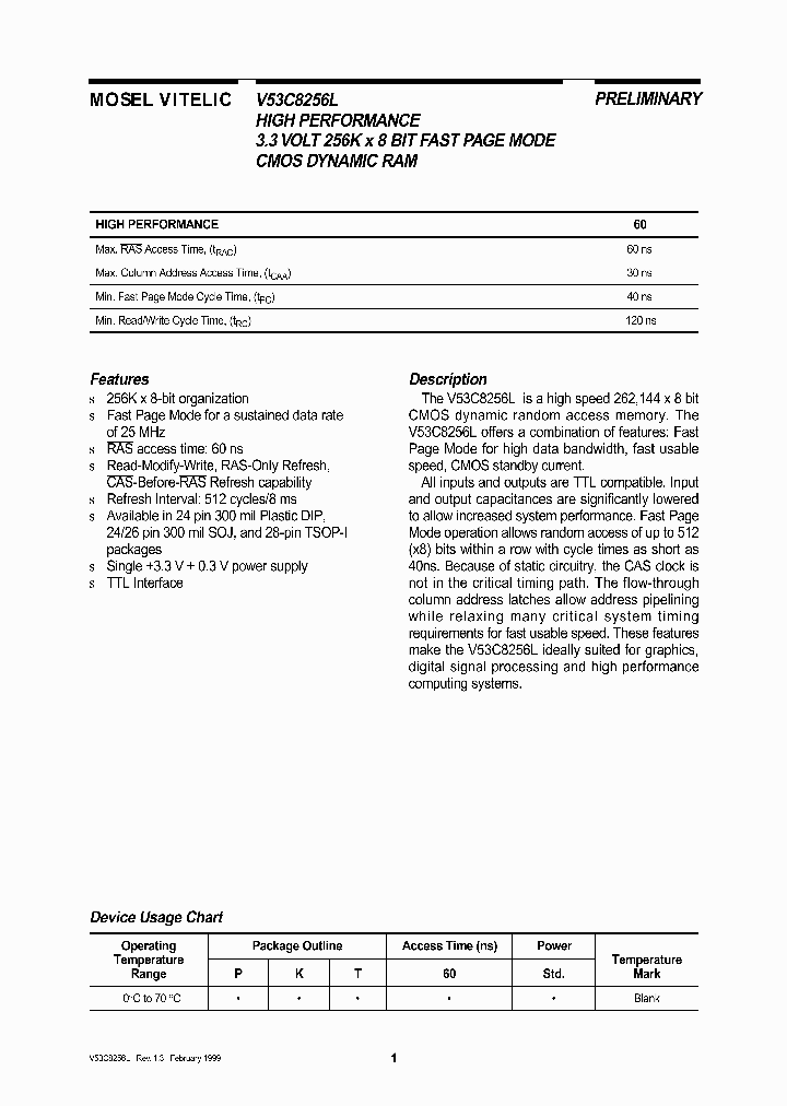 V53C8256L_371870.PDF Datasheet