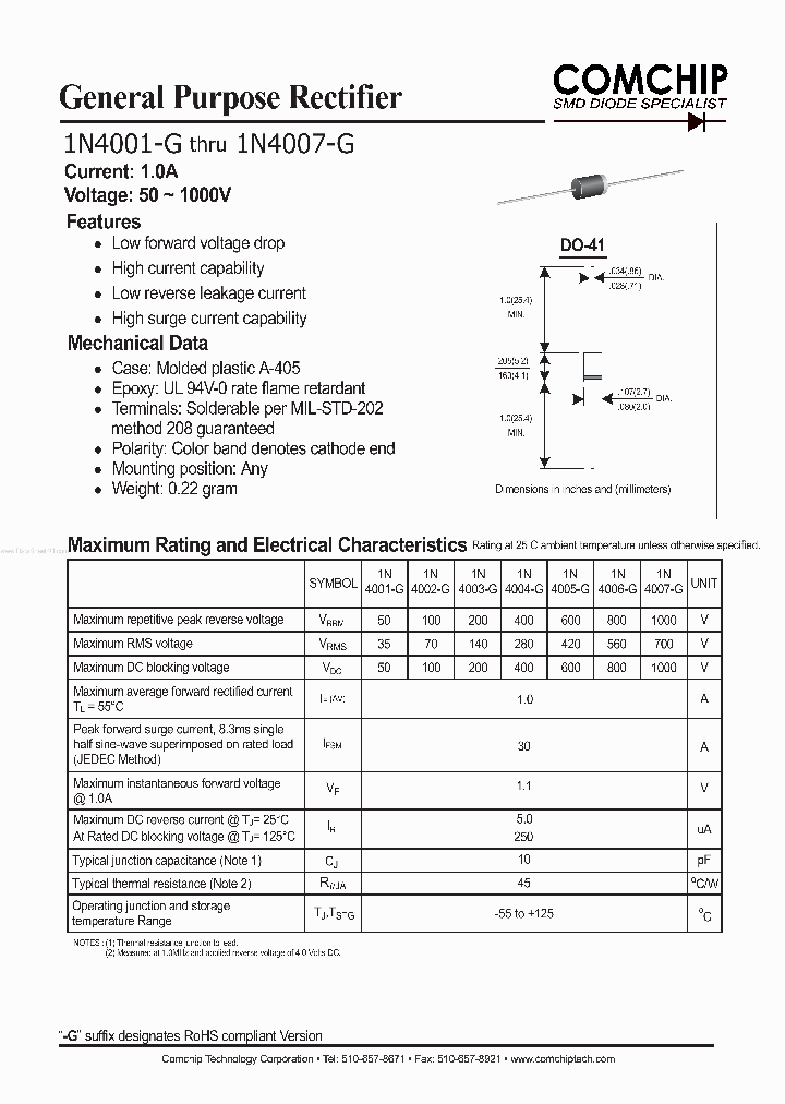 1N4001-G_300771.PDF Datasheet