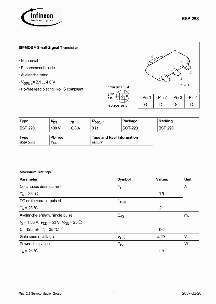 BSP29807_705447.PDF Datasheet