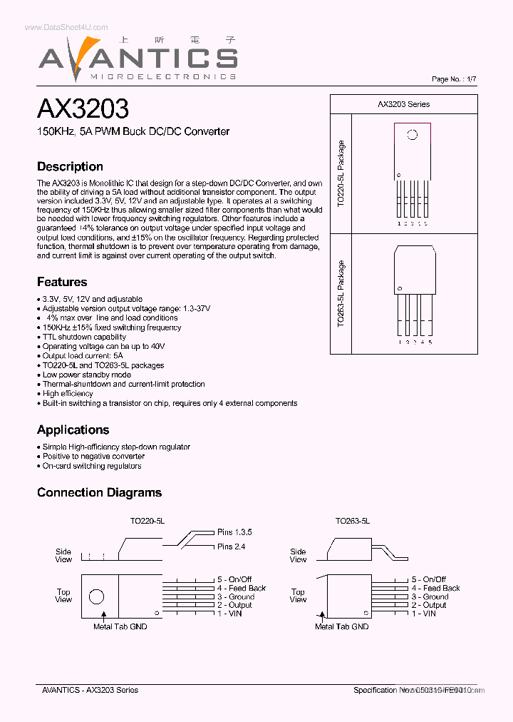 AX3203_317287.PDF Datasheet