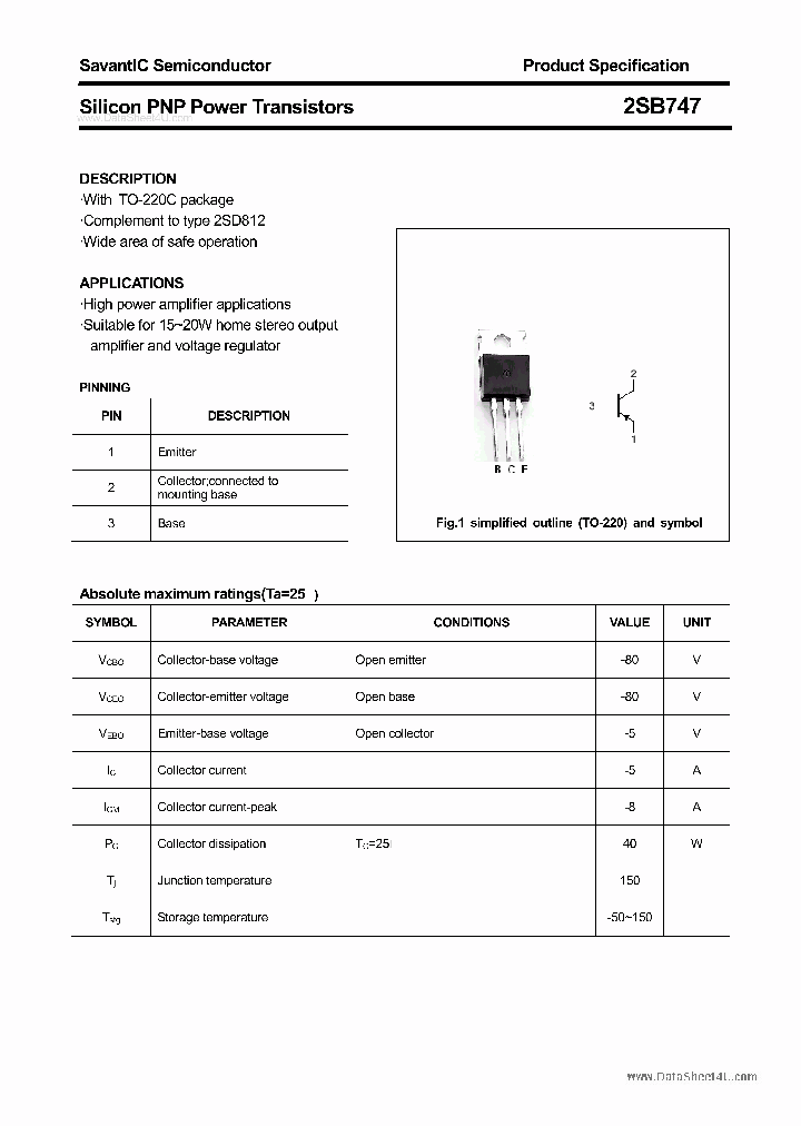 2SB747_318388.PDF Datasheet